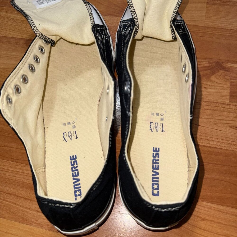 Converse All Star Unisex Black White Sanitized Canvas Sneakers Mens 11 Womens 13 - Picture 5 of 12